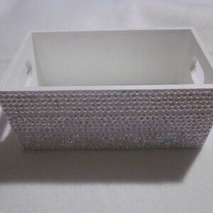 White AB Bling Mini Storage Crate.